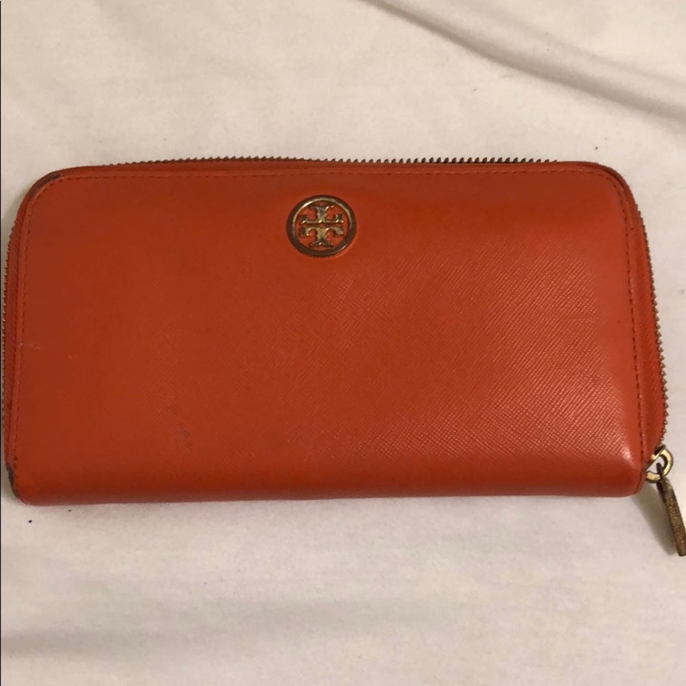 Orange Tory Burch Wallet